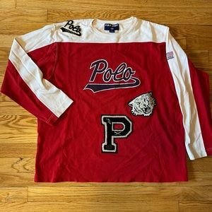 OG Polo Sport Script Jersey with Patchwork Large